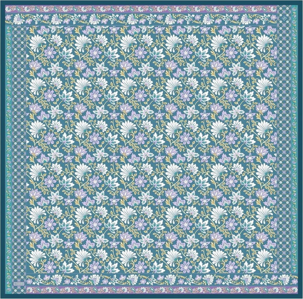 Belli İpek Eşarp - 4314-52 Mavi Twill