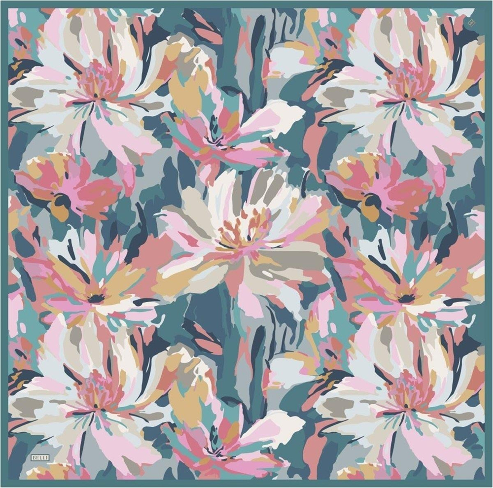 Belli İpek Eşarp - 4315-82 Petrol Yeşili Twill