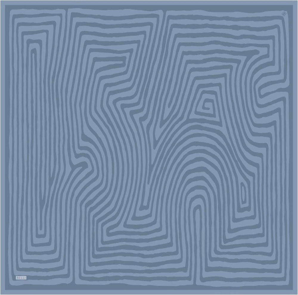 Belli İpek Eşarp - 4325-83 Mavi Twill