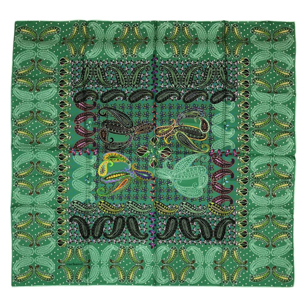 Cacharel İpek Eşarp Twill - 7251313-952 Açık Yeşil