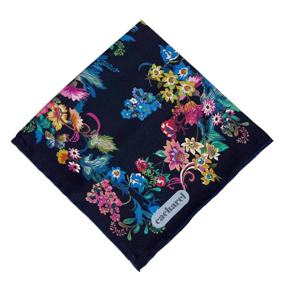 Cacharel İpek Eşarp Twill - 8862313-923 Lacivert