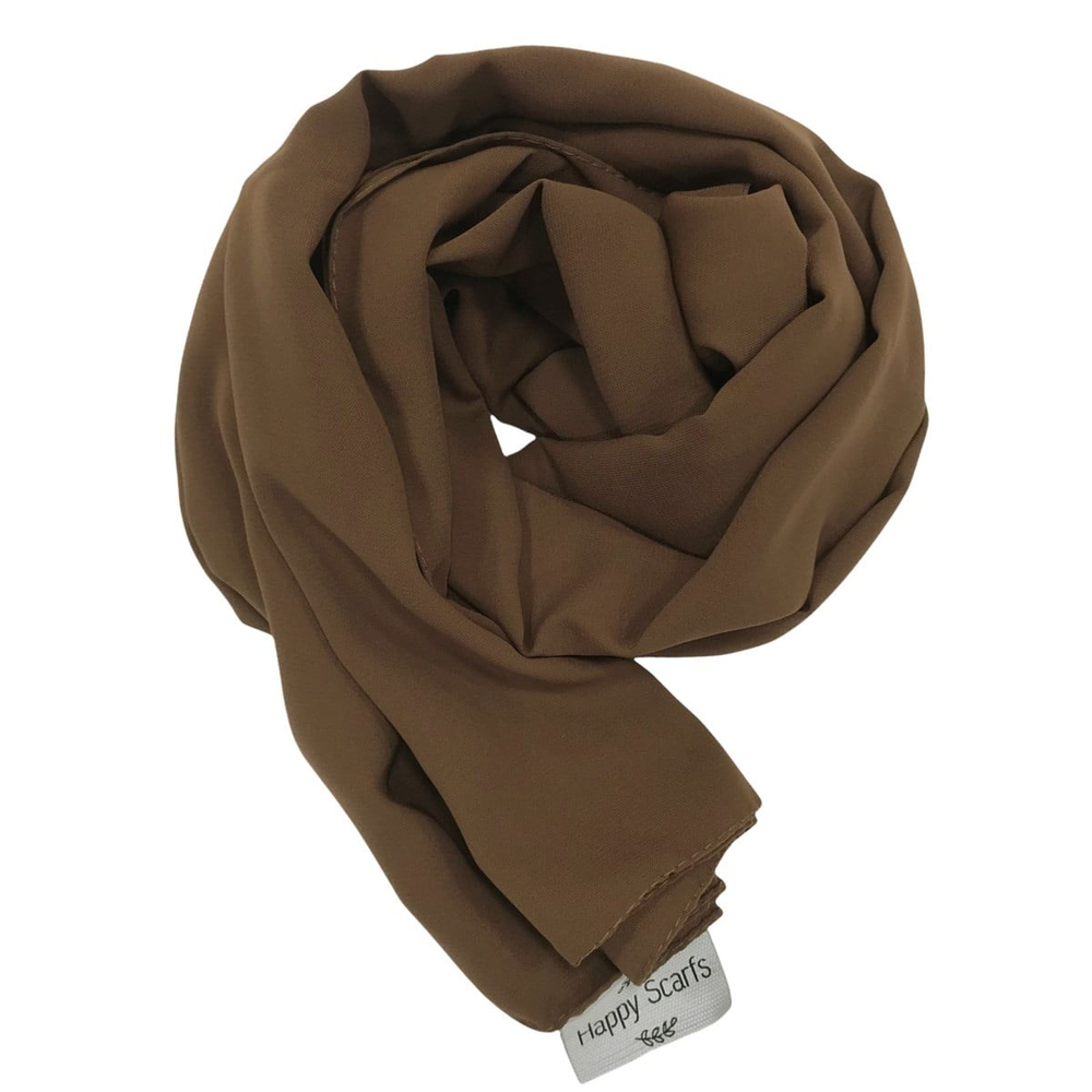 Happy Scarfs Medine İpeği Şal - Kahve
