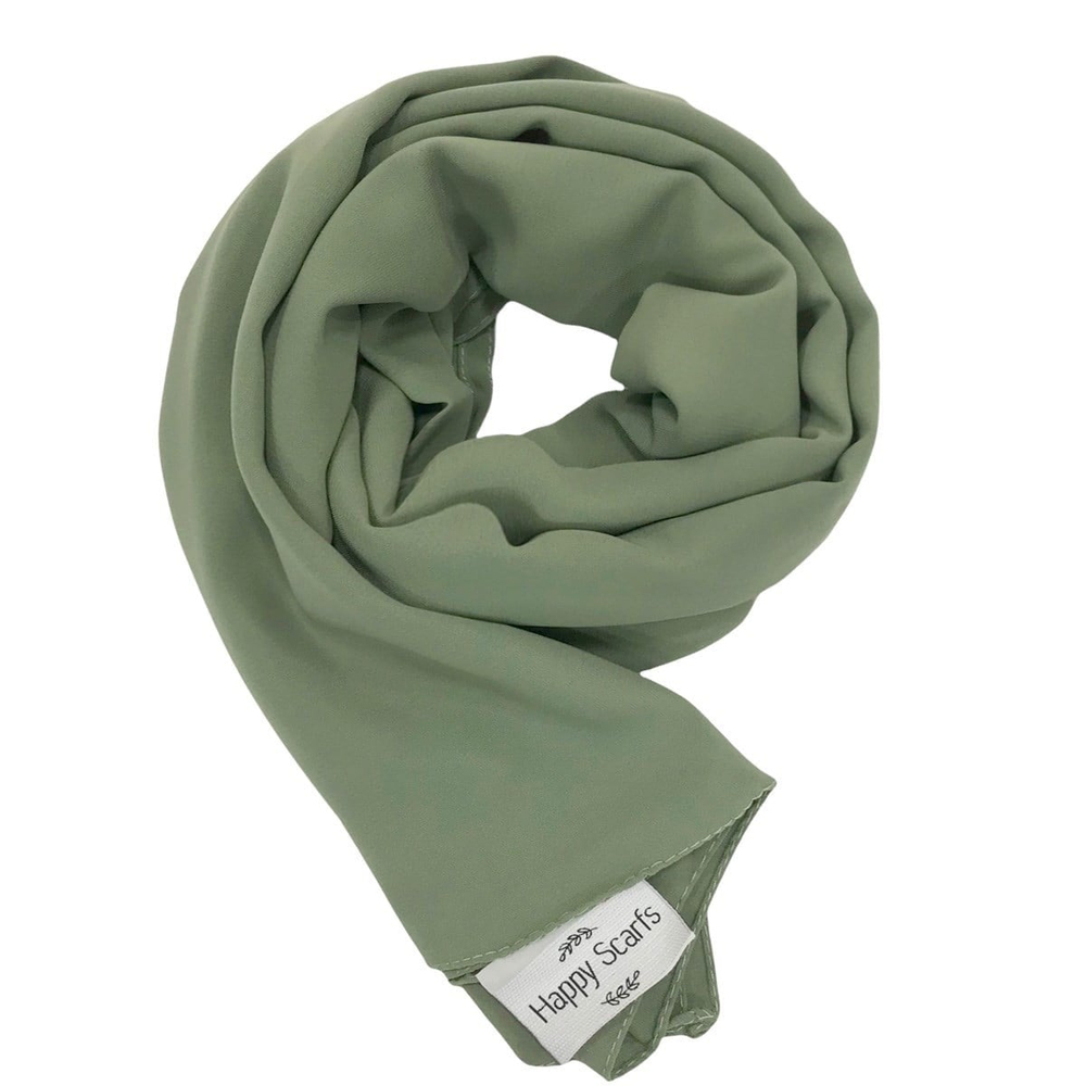 Happy Scarfs Medine İpeği Şal - Yağ Yeşili