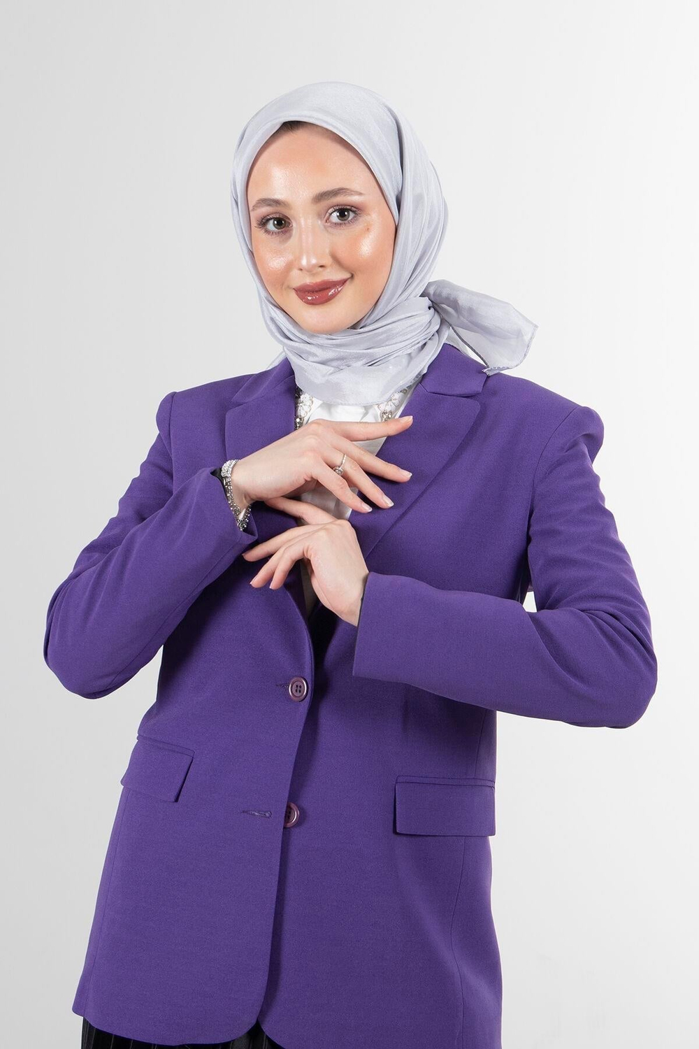 Harem Scarf Brisa Vual Eşarp - Gümüş