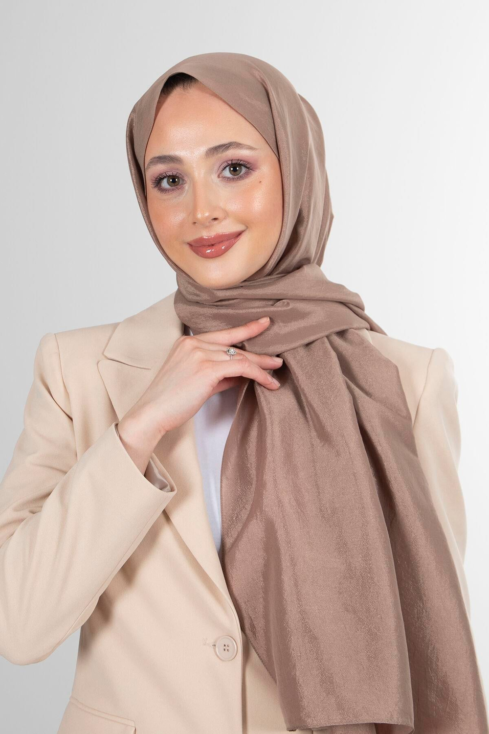 Harem Scarf Brisa Vual Şal - Vizon