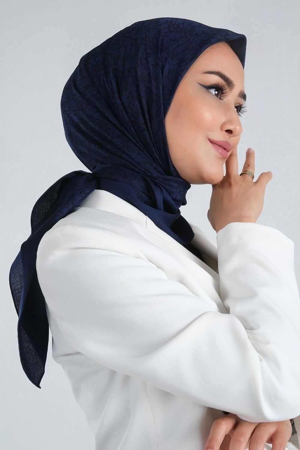 Harem Scarf Viskon Eşarp - Bade - Lacivert