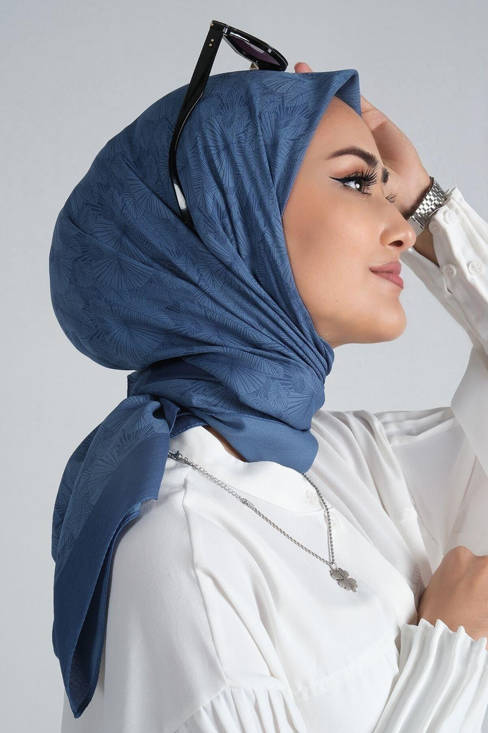 Harem Scarf Viskon Eşarp - Farah - İndigo