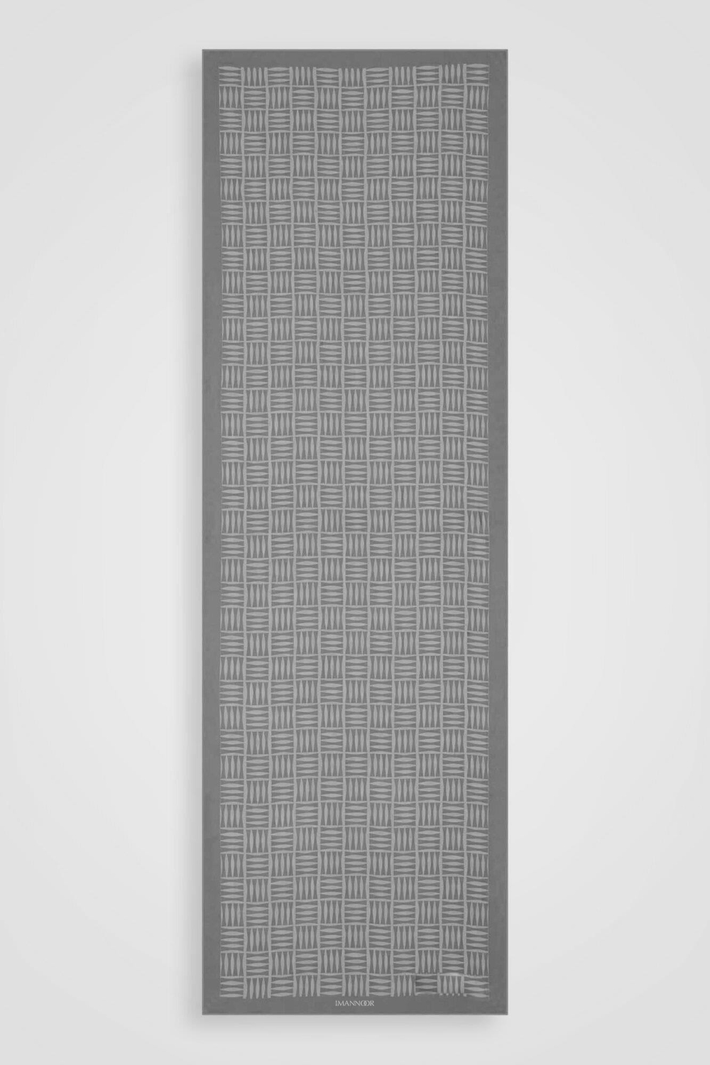Imannoor Twill İpek Şal - Iman Kare - Gri