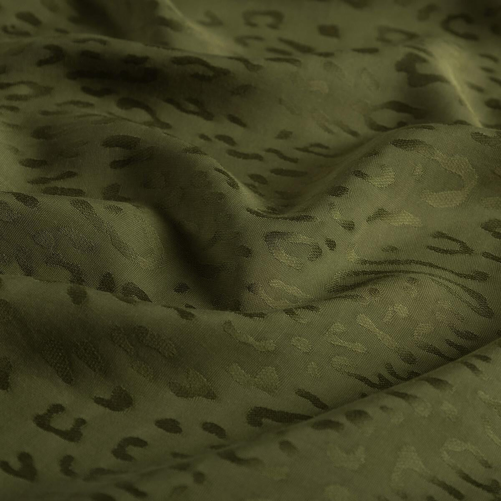 İpekevi Monogram Şal - Leopar Desenli - Çam Kokusu