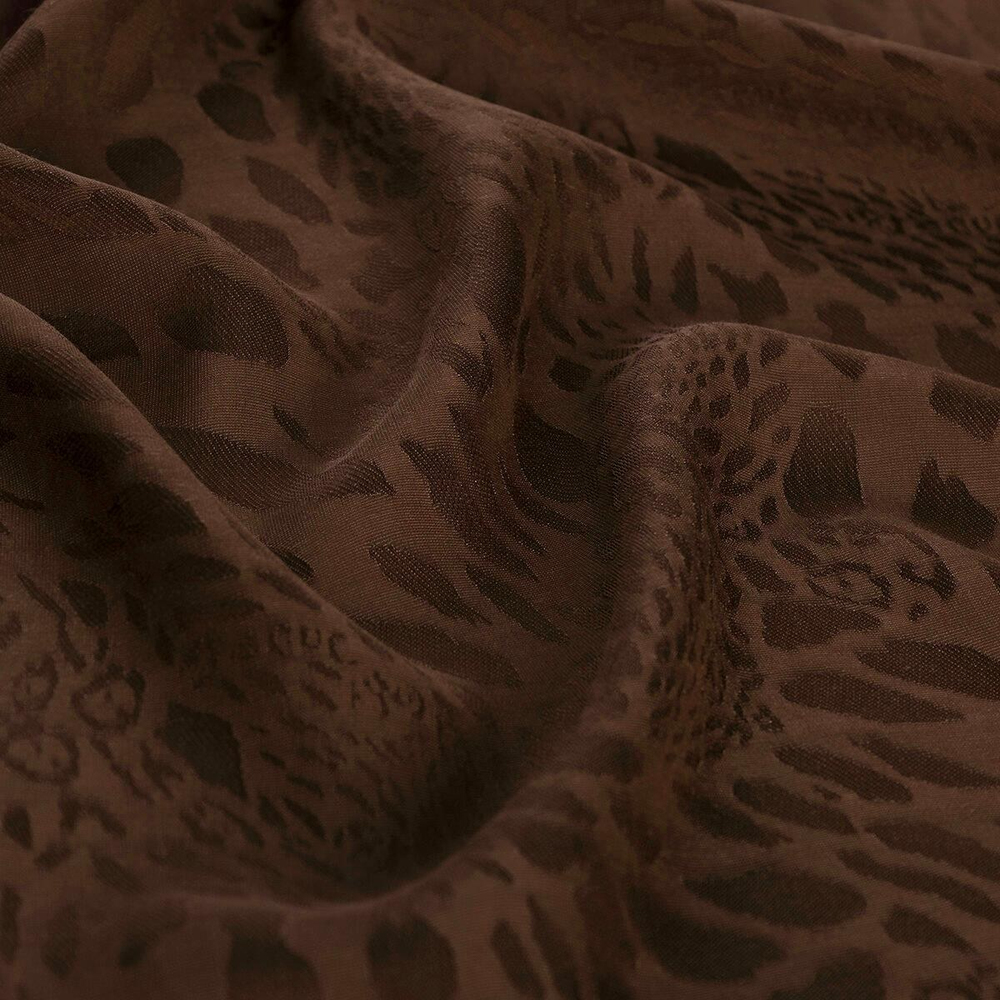 İpekevi Monogram Şal - Vahra Desenli - Acı Kahve