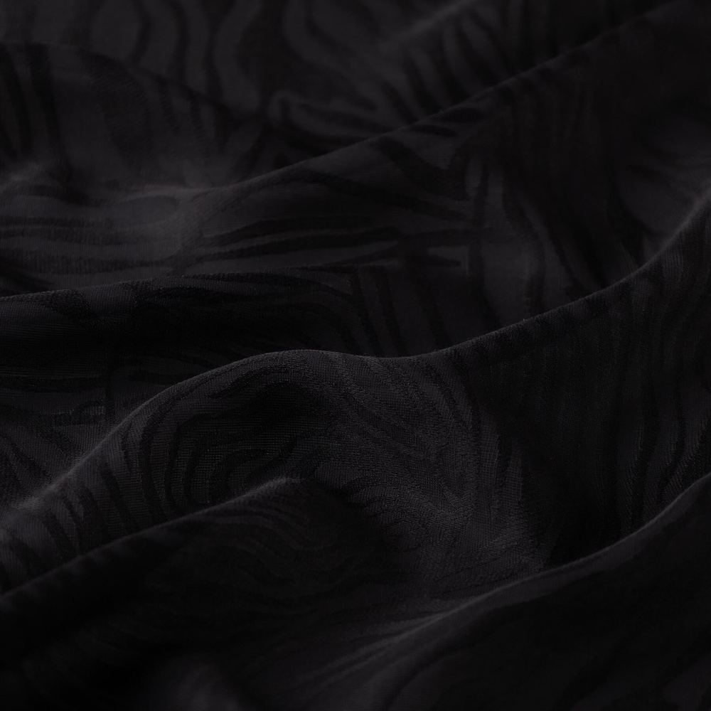 İpekevi Monogram Şal - Zebra Desenli - Siyah
