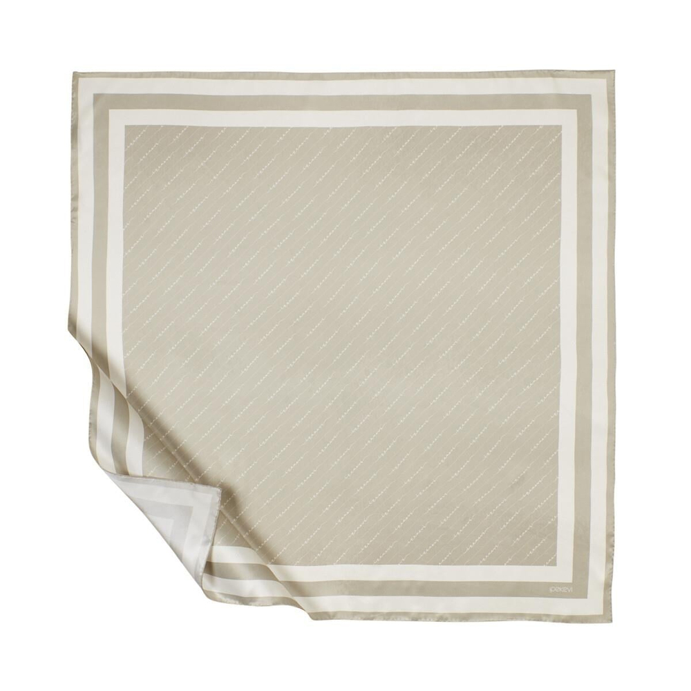 İpekevi Twill İpek Eşarp - Çizgili Signature - Nil Yeşili