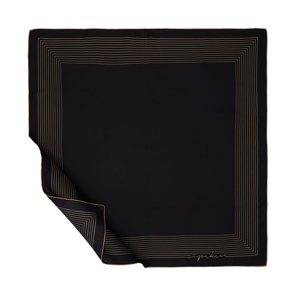 İpekevi Twill İpek Eşarp - Prive - Siyah Gold