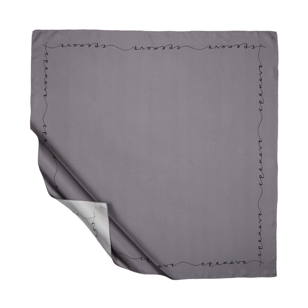 İpekevi Twill İpek Eşarp - Signature - Füme Siyah