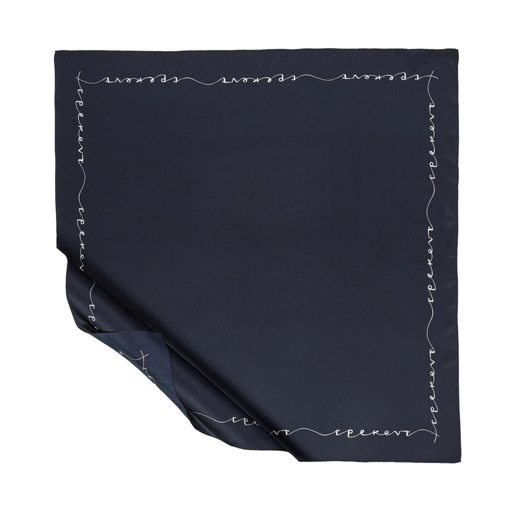 İpekevi Twill İpek Eşarp - Signature - Lacivert Beyaz