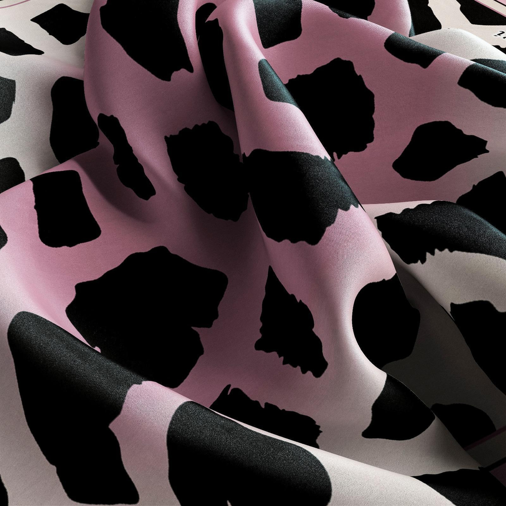 Levidor Kristal Eşarp - 20010 - Leopar Desenli Pembe