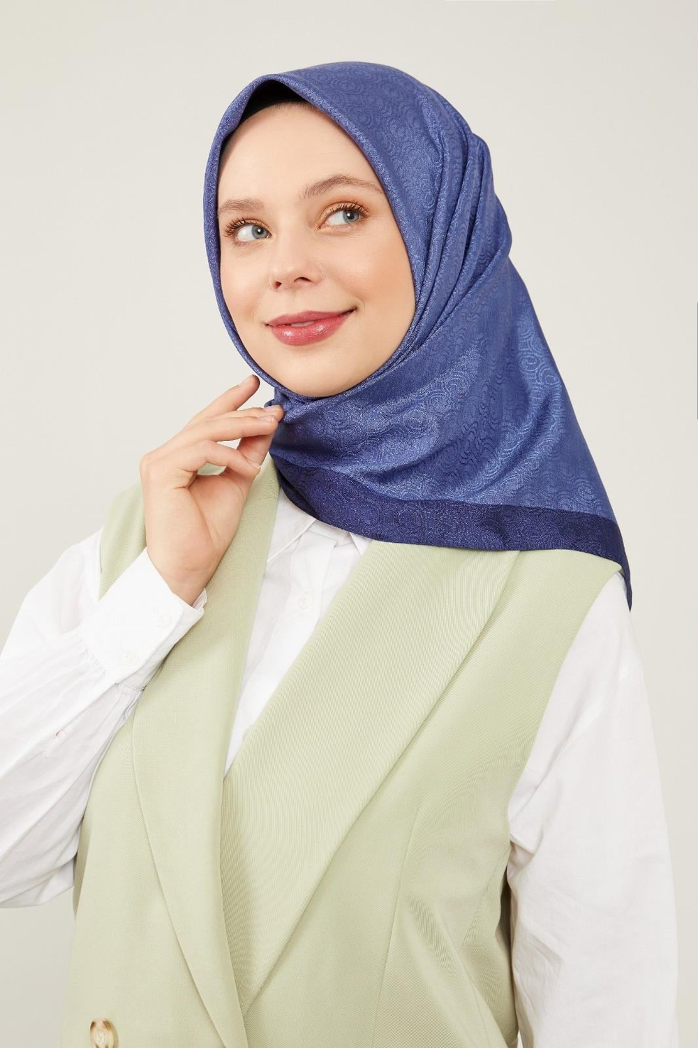 Levidor Monogram Eşarp - İndigo