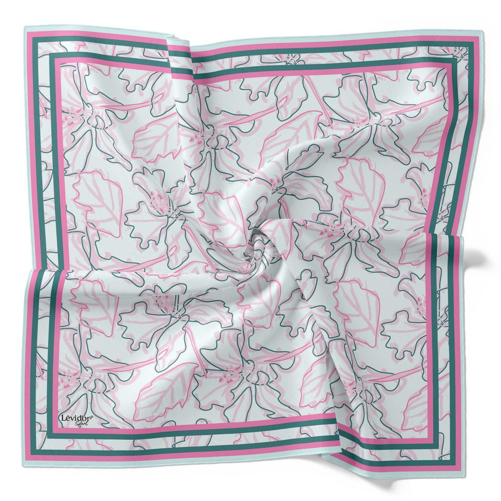Levidor Pamuklu Sport Eşarp - 0914-05 Beyaz Pembe