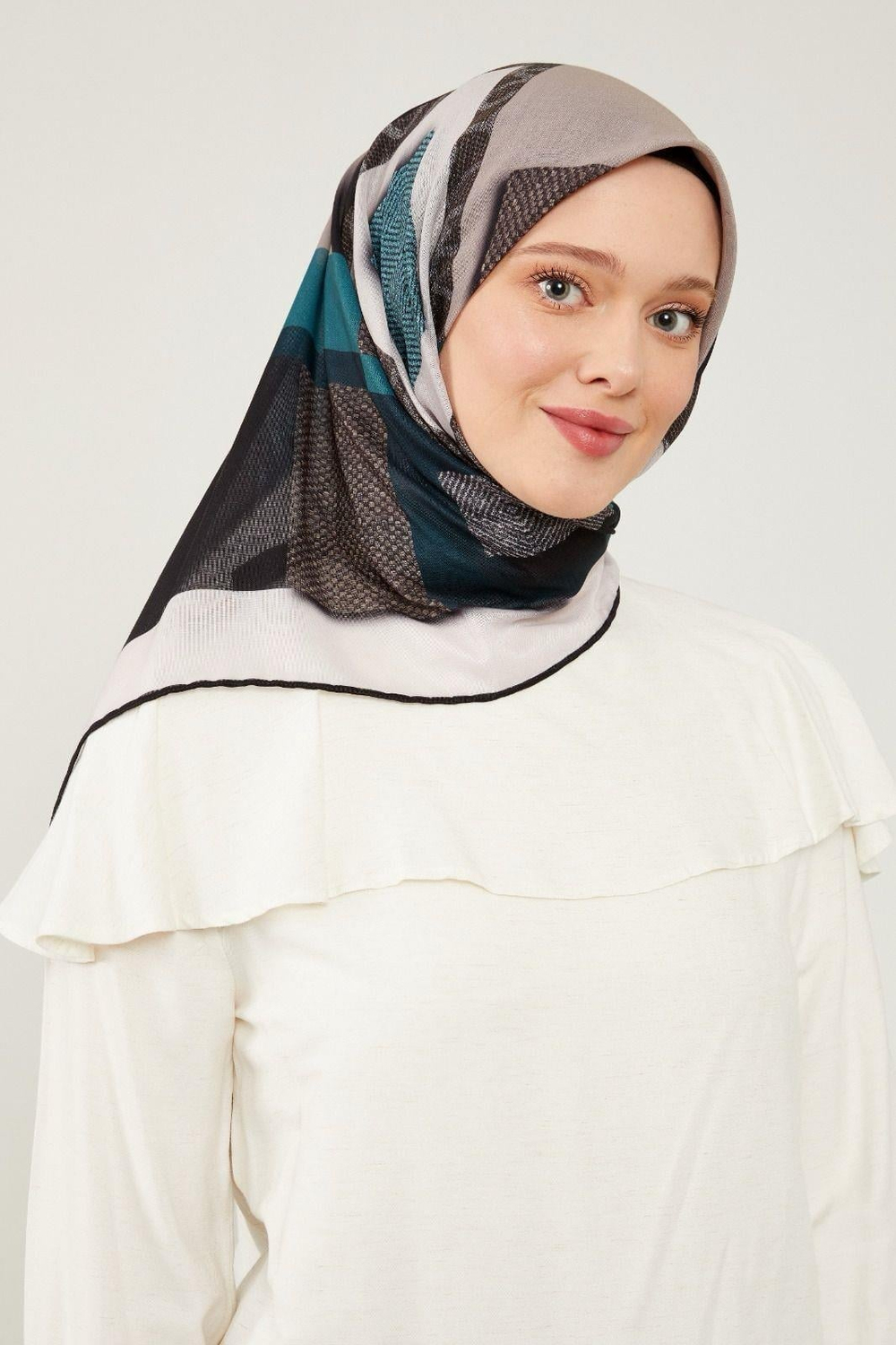 Levidor Soft Pamuk Eşarp - 90038-01 Zümrüt