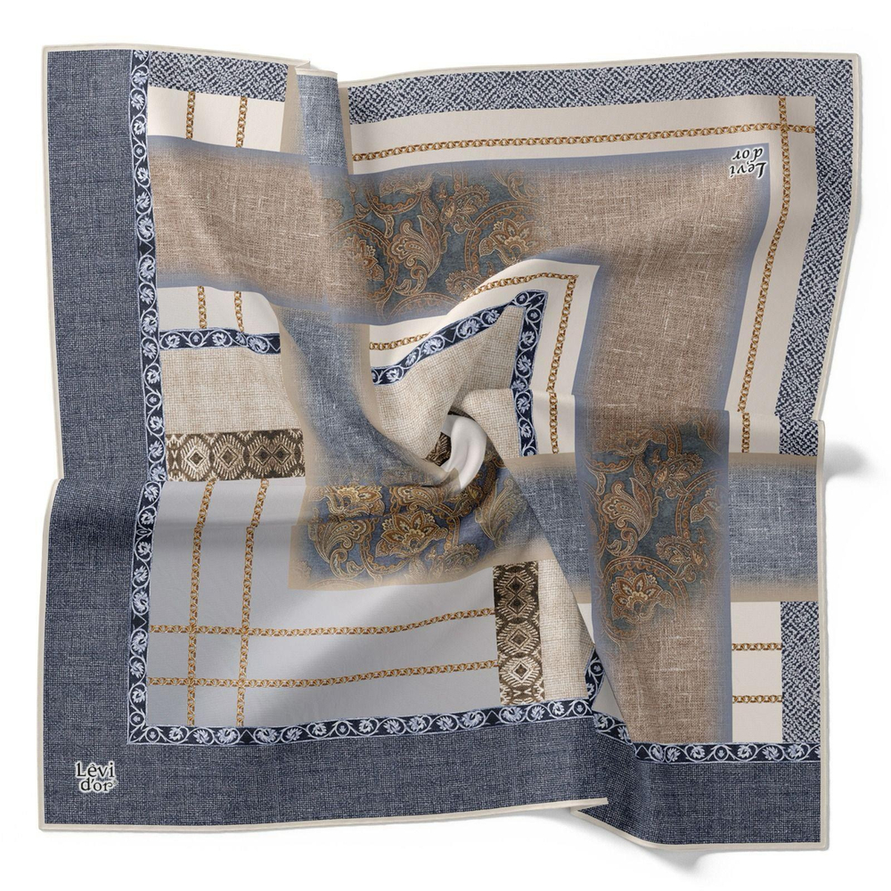 Levidor Soft Pamuk Eşarp - 90067-01 Mavi