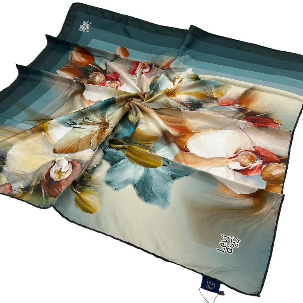 Levidor Trend Eşarp - 13764 - Metalik Mavi