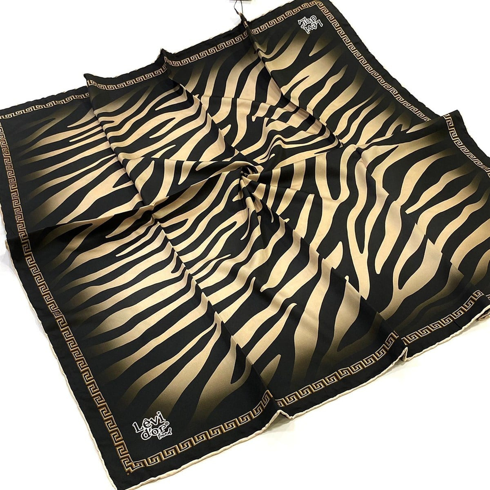 Levidor Trend Eşarp - Zebra Desen - Siyah Bej