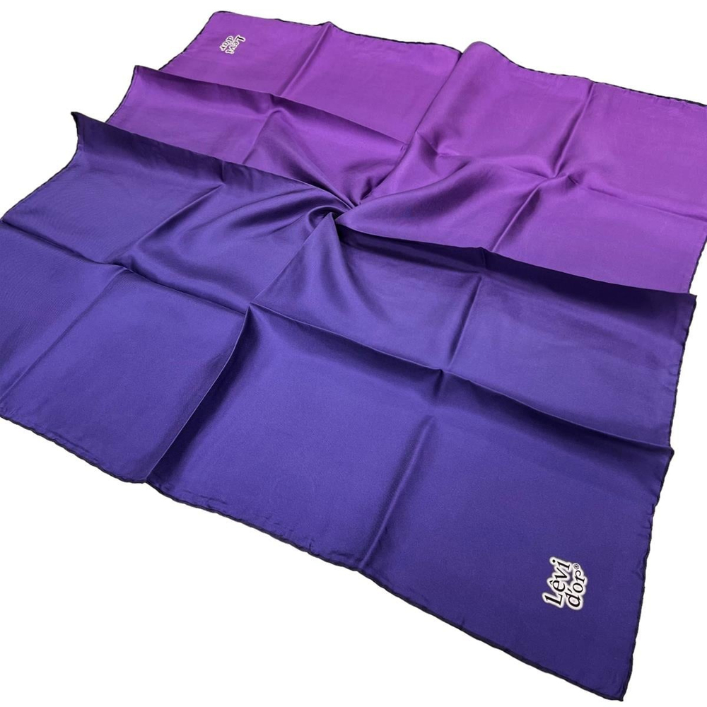Levidor Twill İpek Eşarp - Degrade - Morcivert Mor