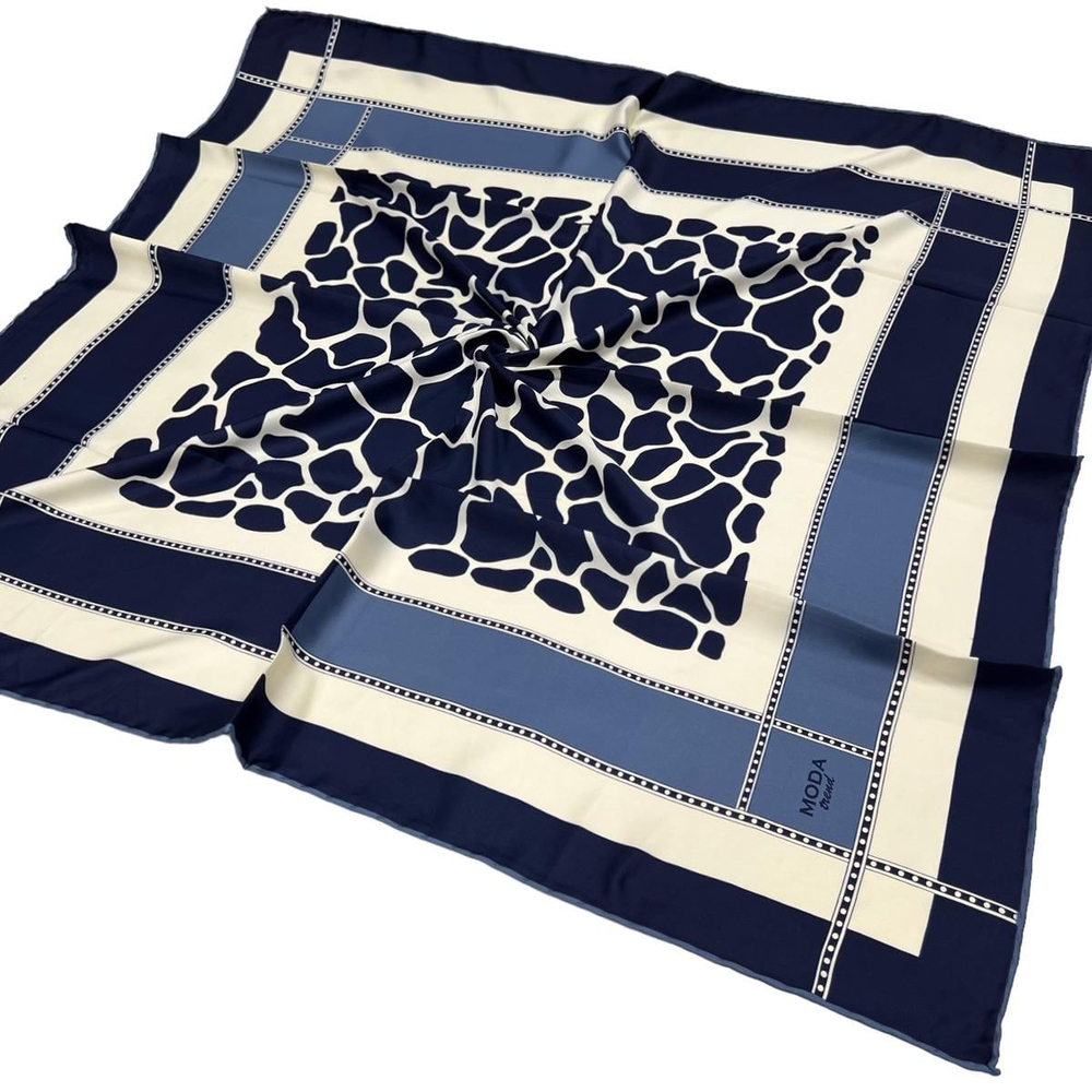Moda Trend Twill Eşarp - 2135 - Kot Mavi