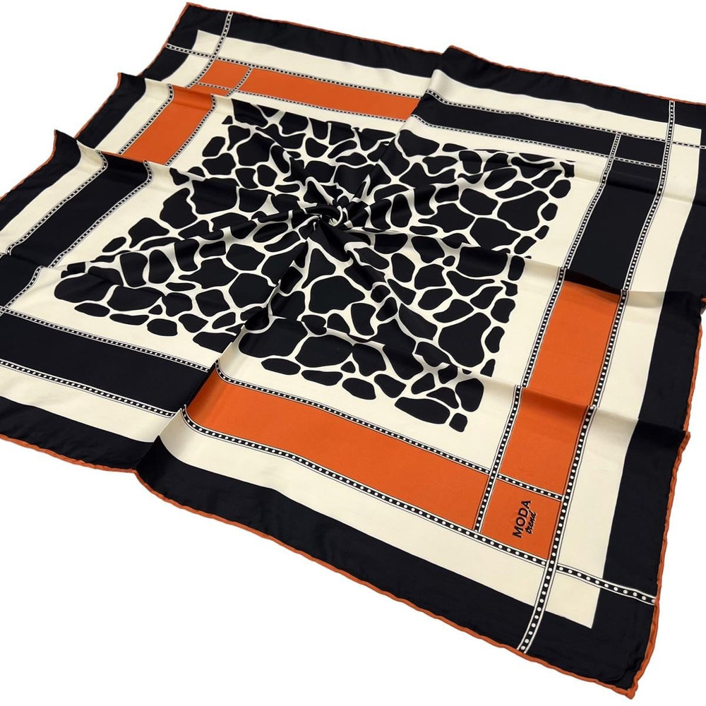 Moda Trend Twill Eşarp - 2135 - Turuncu
