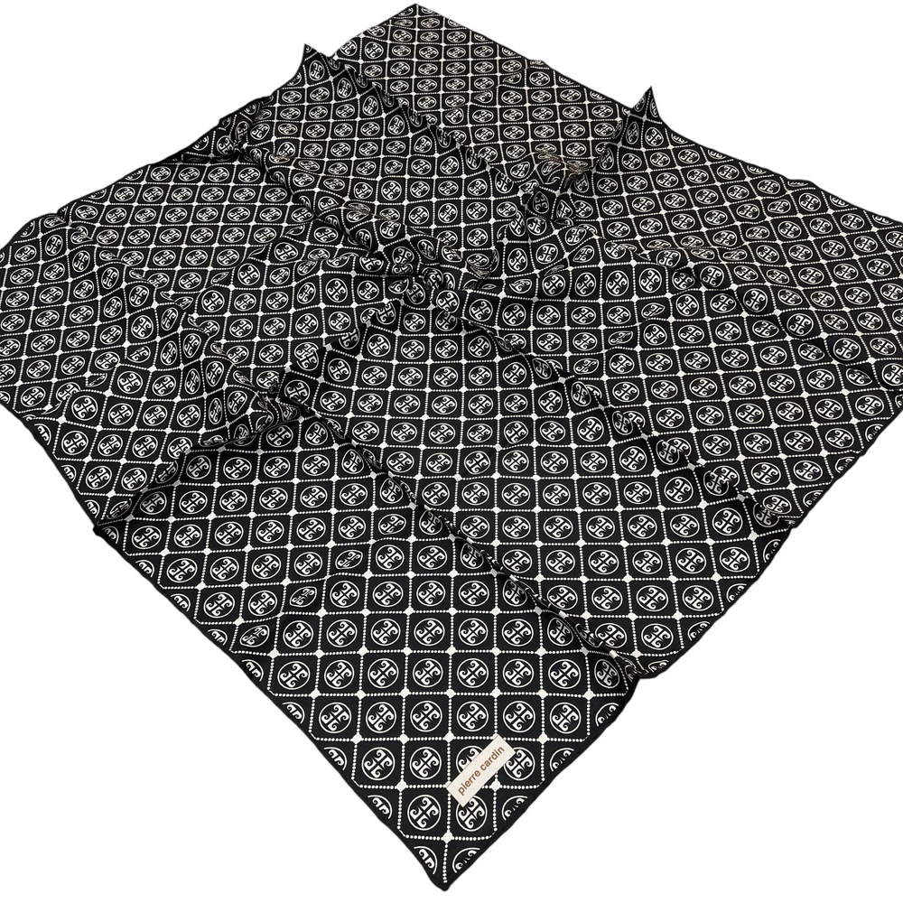 Pierre Cardin İpek Eşarp - 8631438-911 Siyah Krem