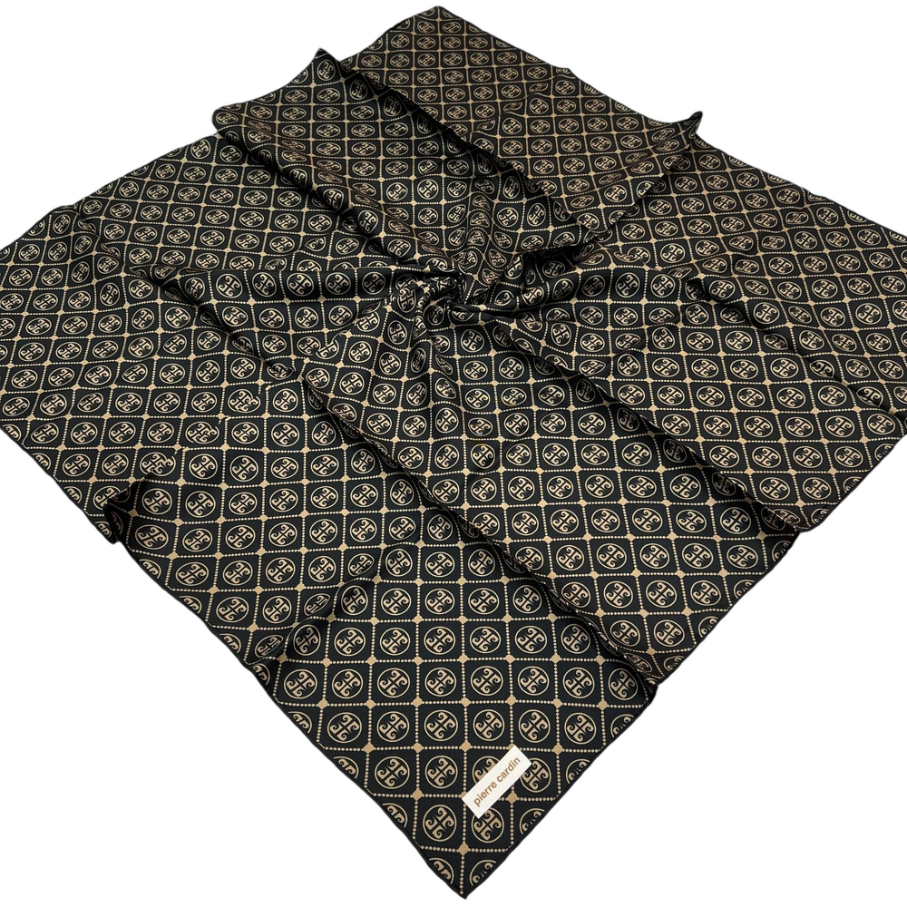 Pierre Cardin İpek Eşarp - 8631438-912 Siyah Kahve