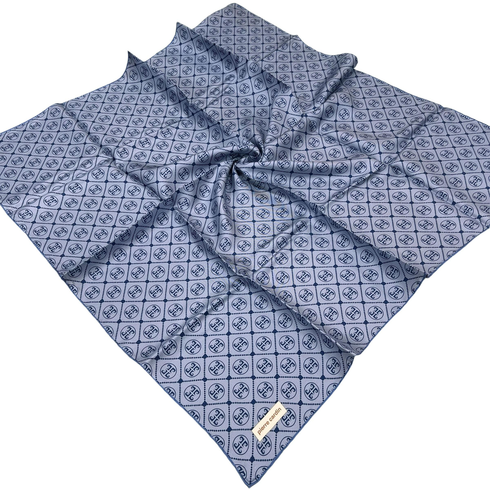 Pierre Cardin İpek Eşarp - 8631438-925 Açık Kot Mavi