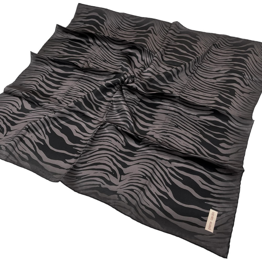 Pierre Cardin İpek Eşarp - 8652438-914 Siyah Kahve Twill
