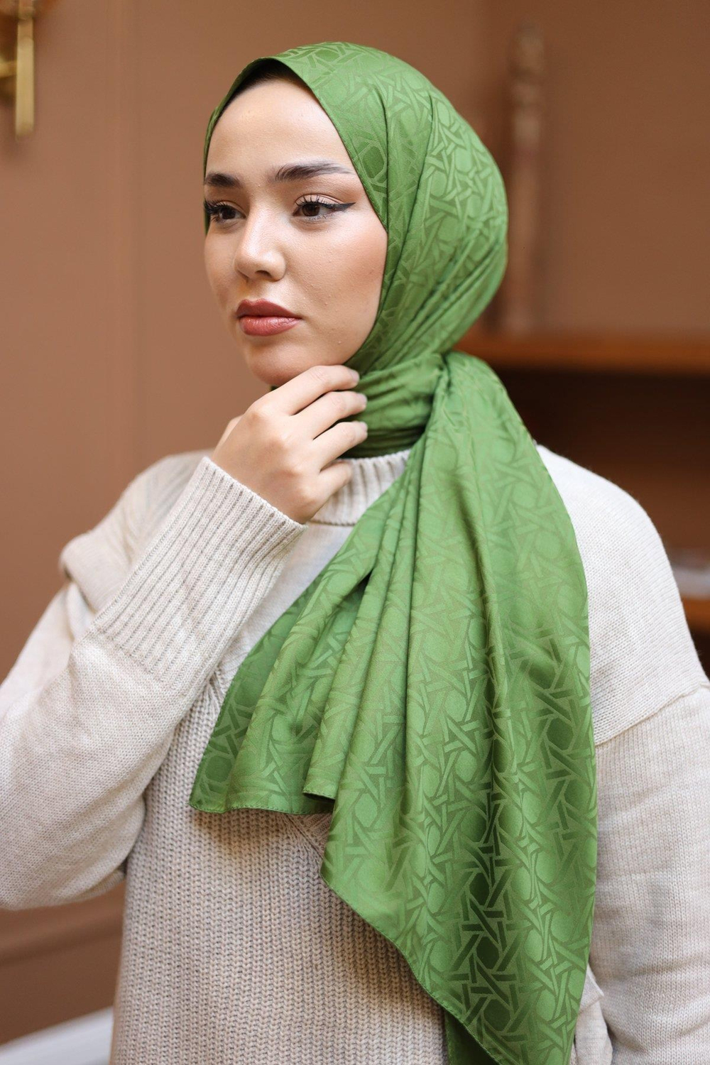 Silk Home Deluxe Şal - 40003  Çam Yeşili
