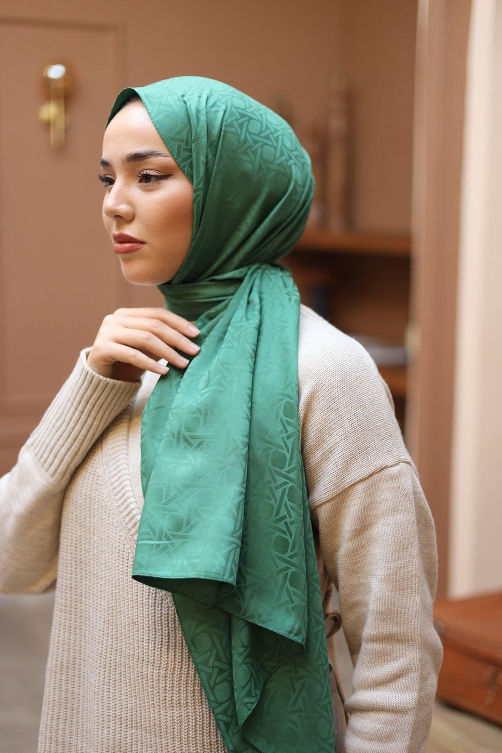 Silk Home Deluxe Şal - 40003  Çimen Yeşili