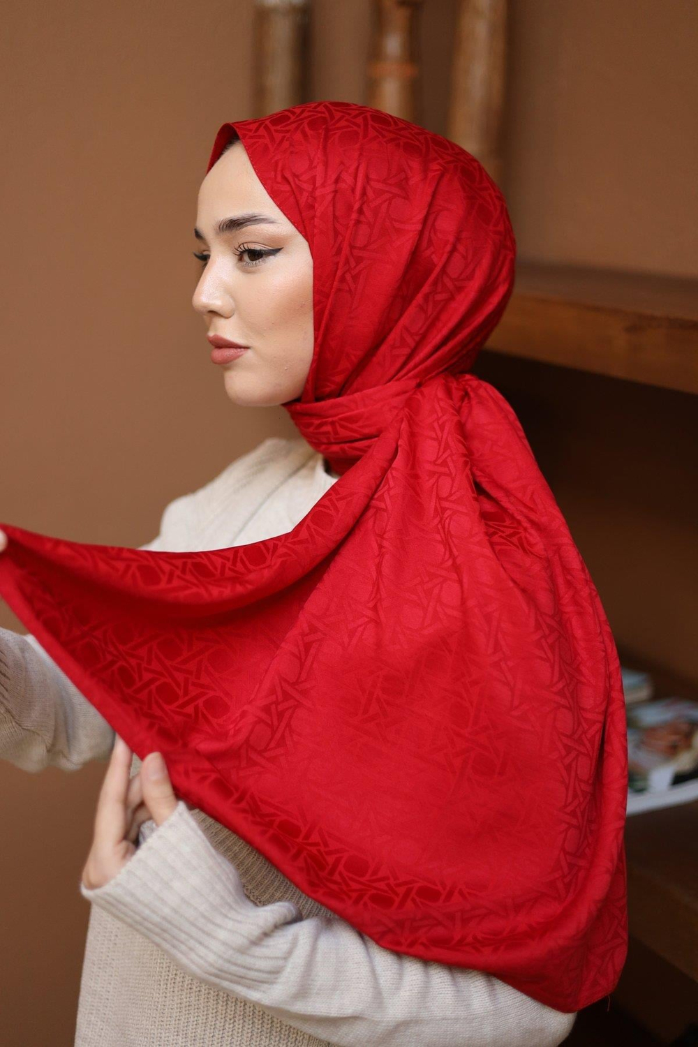 Silk Home Deluxe Şal - 40003  Kırmızı