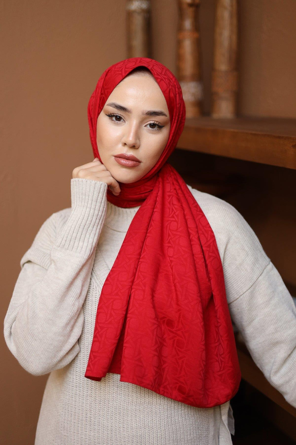 Silk Home Deluxe Şal - 40003  Kırmızı