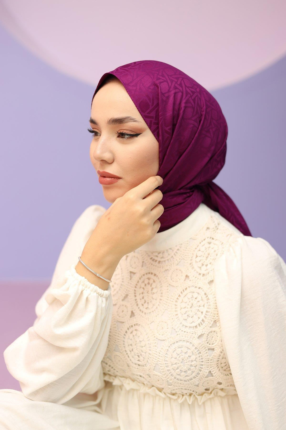 Silk Home Deluxe Şal - 40003  Mürdüm