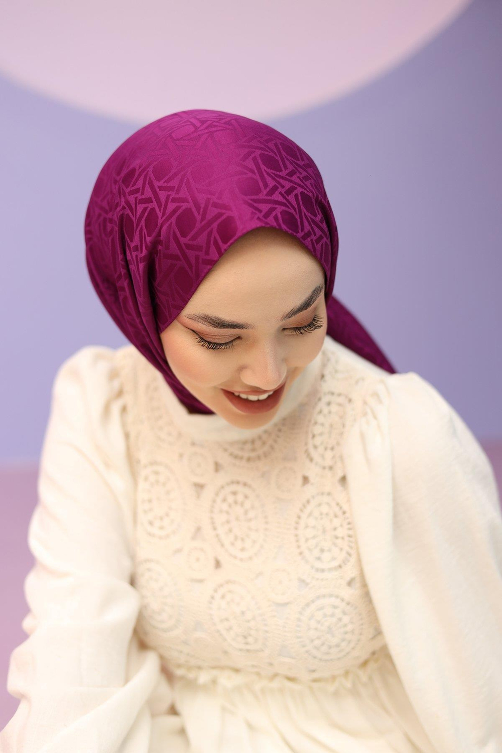 Silk Home Deluxe Şal - 40003  Mürdüm