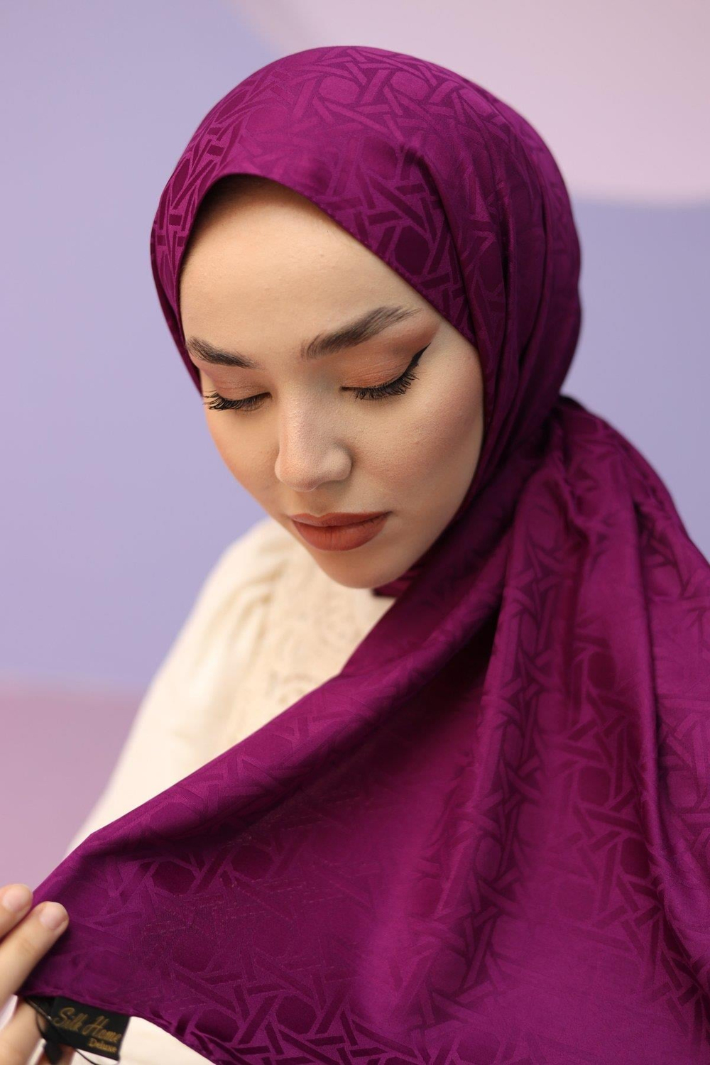 Silk Home Deluxe Şal - 40003  Mürdüm