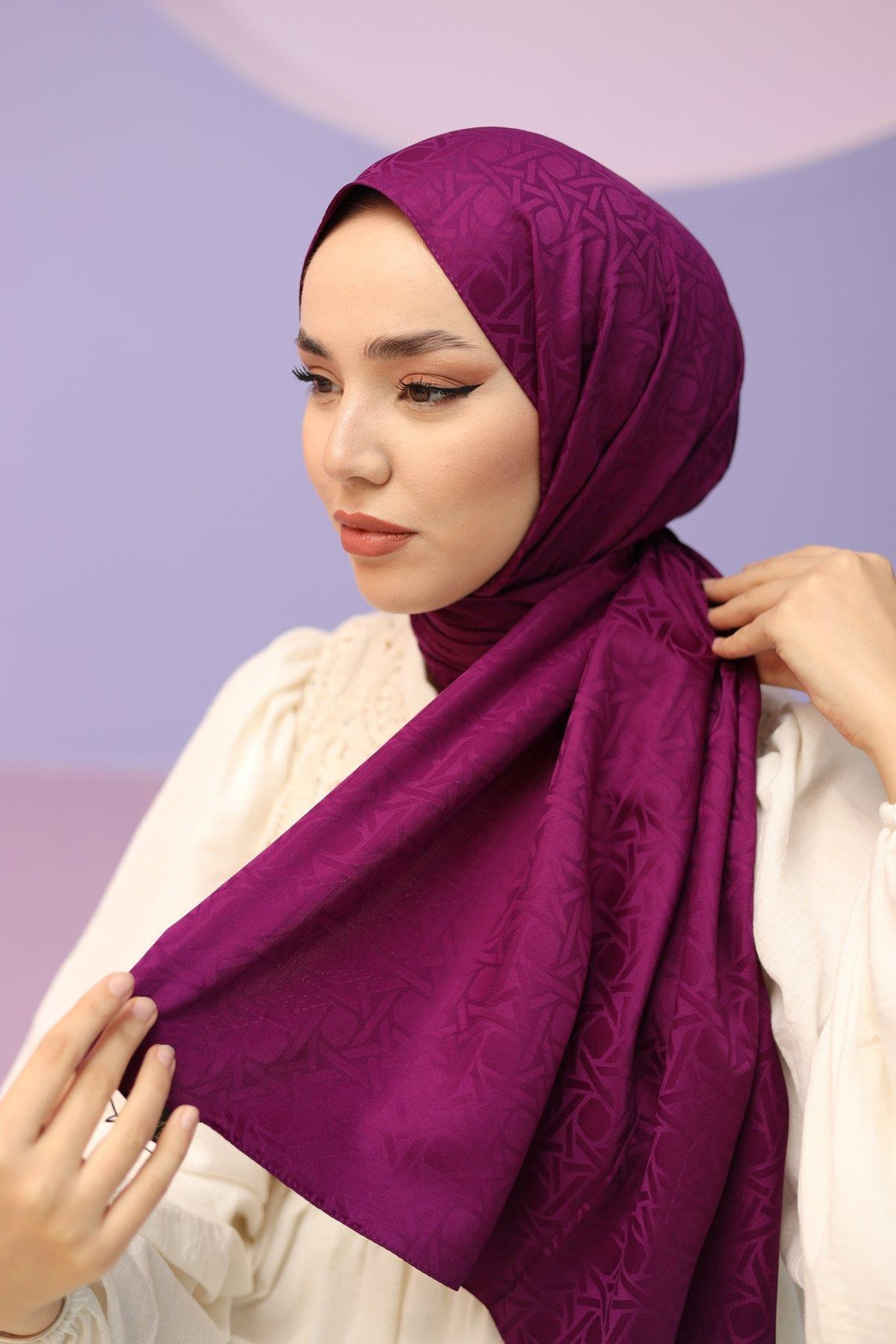 Silk Home Deluxe Şal - 40003  Mürdüm