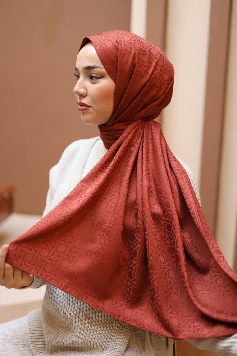 Silk Home Deluxe Şal - 40003  Taba