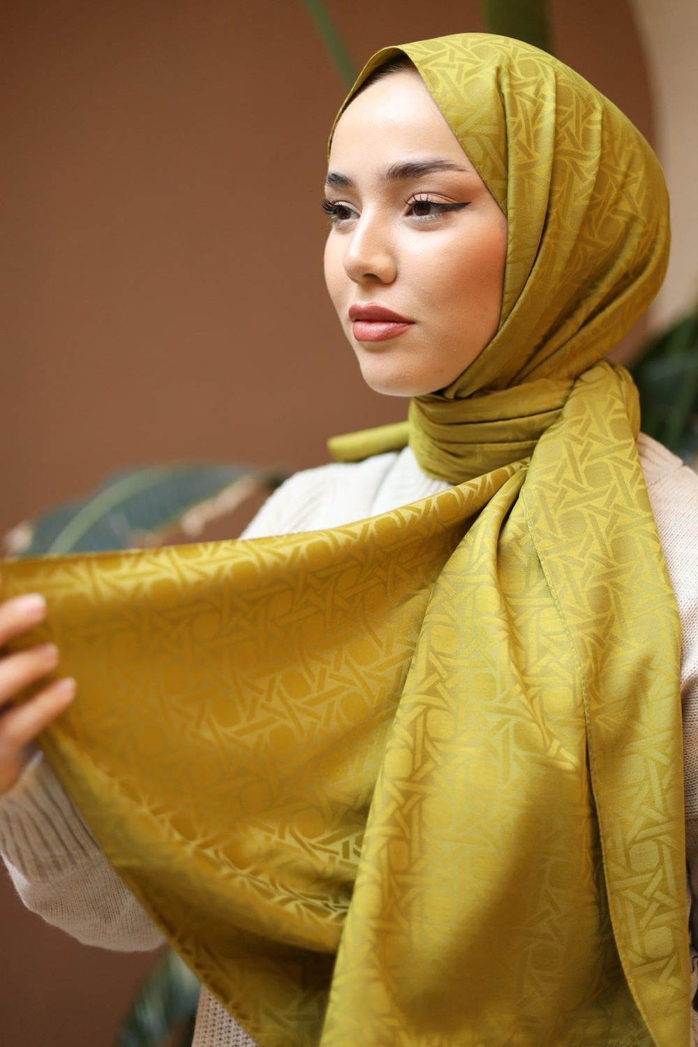 Silk Home Deluxe Şal - 40003  Yağ Yeşili