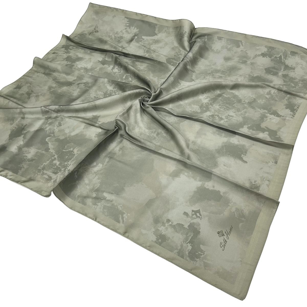 Silk Home Desenli Shiny Eşarp - 8647 - Çağla