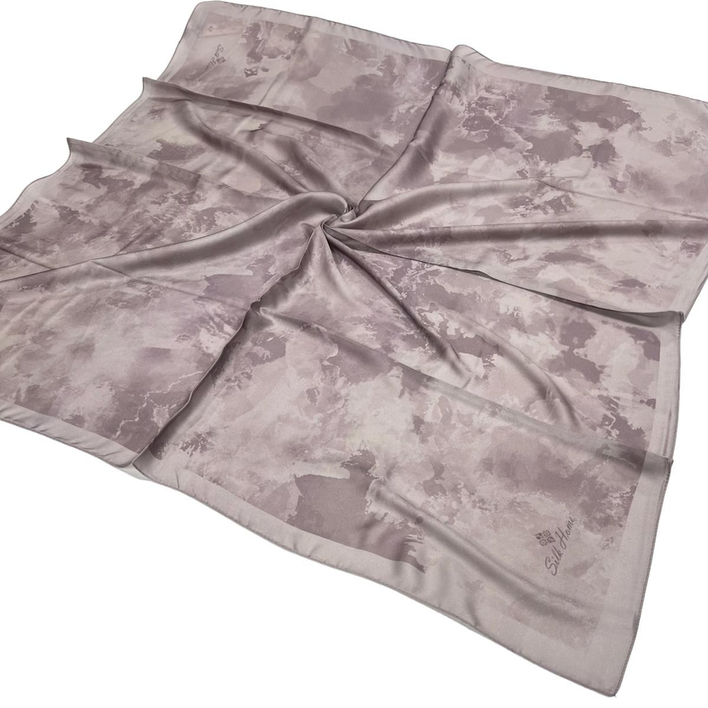 Silk Home Desenli Shiny Eşarp - 8647 - Koyu Taş