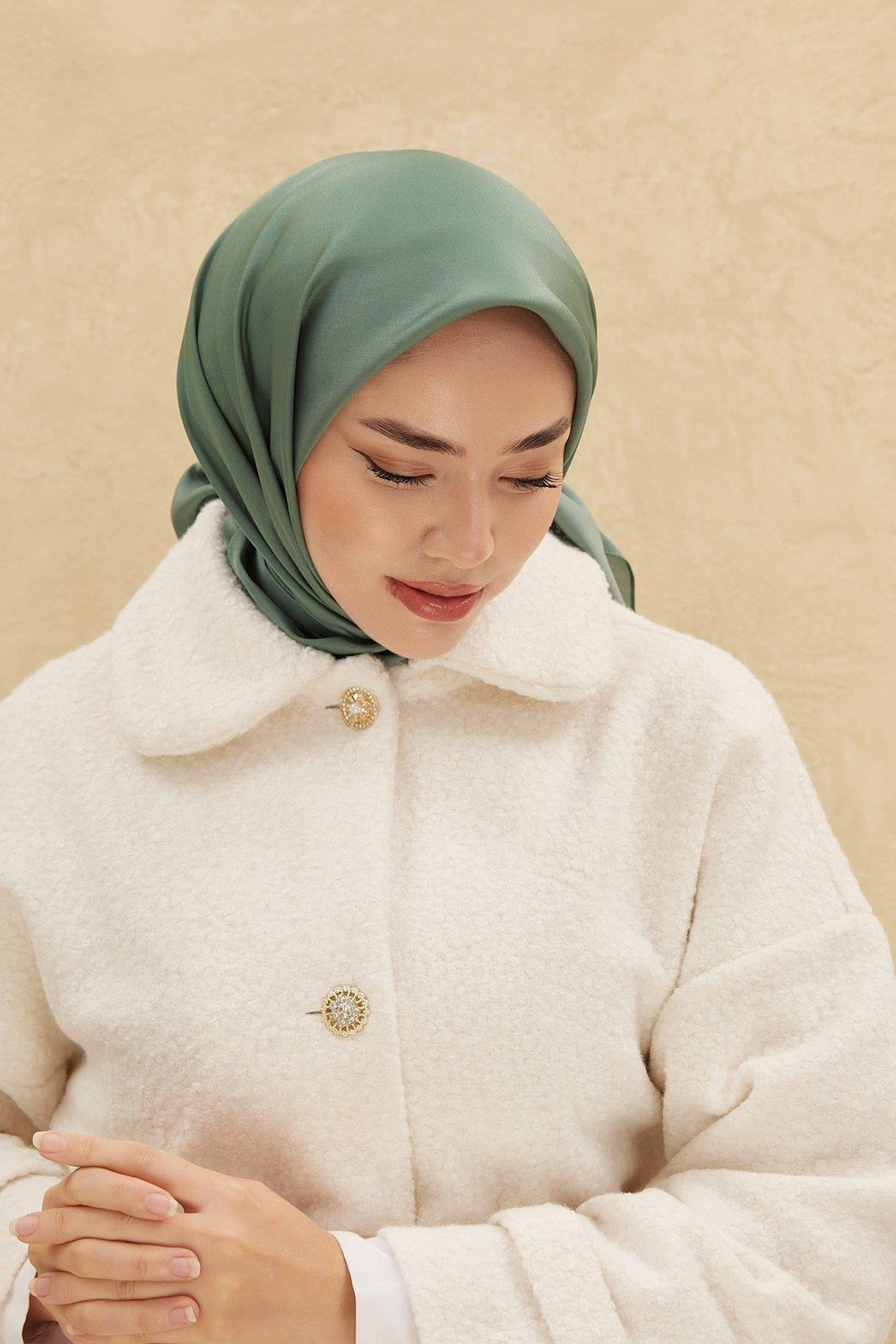 Silk Home Düz Shiny Eşarp - Çağla