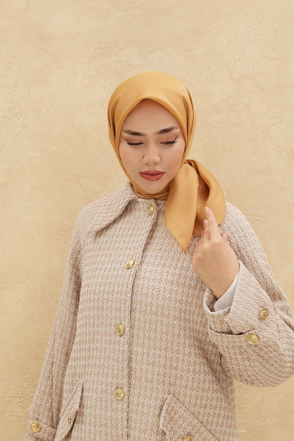 Silk Home Düz Shiny Eşarp - Dore