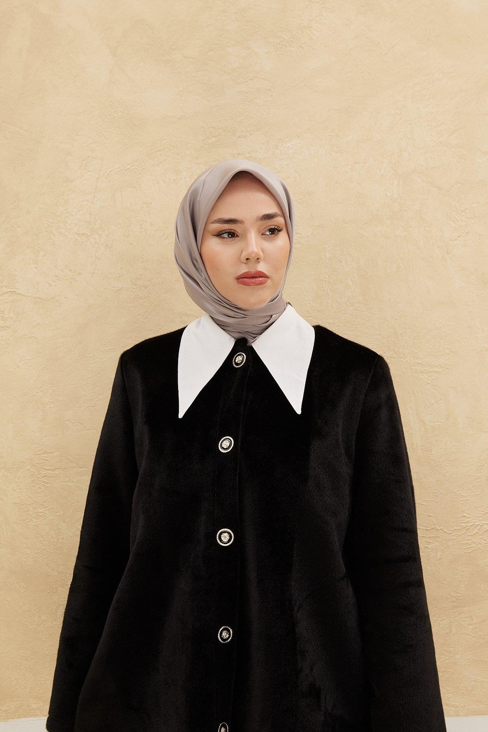 Silk Home Düz Shiny Eşarp - Orta Gri