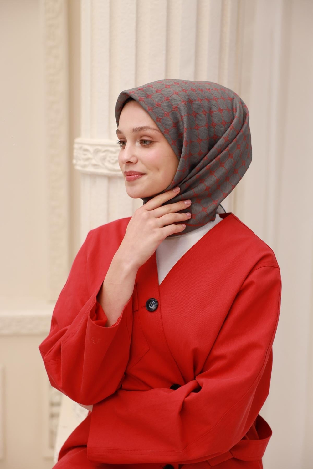 Silk Home Olinda Eşarp - 48004 - Füme Mercan