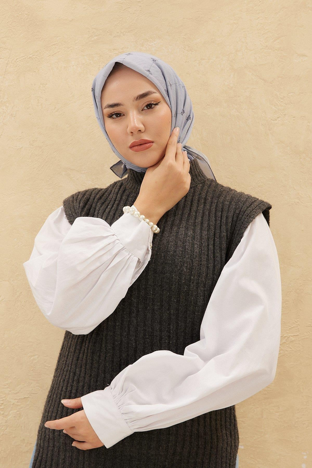 Silk Home Olinda Eşarp - Gri Füme